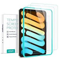 ESR 2 Pack Screen Protector for iPad Mini 7/A17 Pro, iPad Mini 7/6th Generation(2024/2021) 8.3 inch, Anti-Scratch Tempered Glass with Easy-Installation Frame, HD Clear, Support Apple Pencil Pro/USB-C