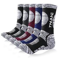RUIXUE Mens Thermal Socks Thick Warm Winter Socks, Breathable Walking Crew Socks Outdoor Multi Performance Socks for Hiking Trekking Running (5 Pairs/6 Pairs)