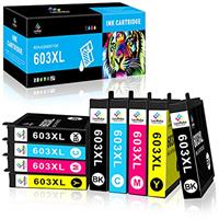 LeciRoba 603XL for Epson 603 ink cartridges for Epson XP2100 XP3100 XP4100 XP4105 XP2105 XP3105 XP2150 XP3150 XP4150 XP4155 WorkForce WF2870 WF2850 WF2840 WF2830 WF2820 WF2835 WF2845 Printer (9-PACK)