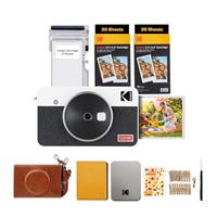 Kodak C210R Mini Shot 2 Bundle, Instant Digital Camera, Wireless Printer and 68 Shots Included, Full Color Prints 53x86mm, with Selfie Option, Easy Connectivity with Apple and Android devices, White