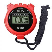 PULIVIA Sports Stopwatch Timer Lap Split Digital Stopwatch with Clock Calendar Alarm, Large Display Shockproof Stopwatch for Coaches Swimming Running Sports Training