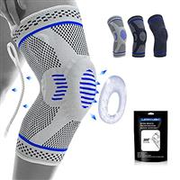 Professional Knee Support for Men/Women, Anti Slip Knee Brace Compression Sleeve with Patella Gel Pads & Side Stabilizers for Arthritis,Knee Pain,Meniscus Tear,ACL,Running,Sports,Joint Pain Relief