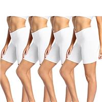 wirarpa Ladies Anti Chafing Shorts Womens Boxers Underwear Cotton Cycling Shorts Leggings for Under Dresses 4 Pack