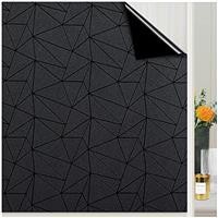 Beautysaid Window Film Privacy: Frosted Window Film with Triangular Pattern for Glass Windows, Anti-UV Vinyl, Static Cling Self-Adhesive, Opaque Privacy Film for Office and Home