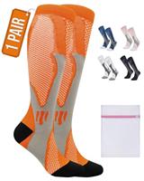 360 RELIEF Copper Compression Socks for Women & Men - Ideal for Running, Travel, Pregnancy, 15-20 mmHg, Includes Laundry Bag