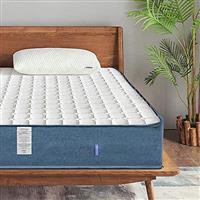 wowttrelax Mattress, 8 Inch Pocket Sprung Memory Foam Mattress 20.5cm with Breathable Fabric, Medium Firm Feel - 9-Zone Orthopaedic Mattress