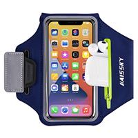 Running Cell Phone Armband Phone Holder Water Resistant Sports Armband with TWS headphones Pocket/Key Holder Sport Arm Bands