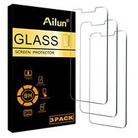 Ailun Glass Screen Protector for iPhone 11 6.1/12 6.1/12 6.7/13 6.1/13 6.7/14 6.1/14 6.7/15 6.1/15 6.7/16 6.3/16 6.9_