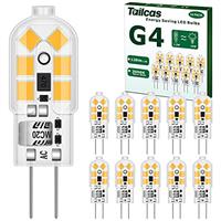 G4 LED Light Bulb 12V, 1.2W Equivalent 10W G4 Halogen Lamps, Warm White 3000K, 120LM, No Flickering Energy Saving Capsule Bulb for Chandelier, Wall Sconce(10PCS)