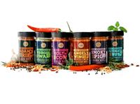 Selection of Premium BBQ Seasonings - Classic, Gourmet & Festive BBQ Rubs - Flavourful Blends of Spices for Beef, Pork, Poultry, Veggie BBQ Dishes - Gift For Foodie | Large Jars | Pack of 6