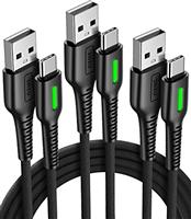 INIU USB C Charger Cable, [3Pack, 2m+2m+0.5m] Type C 3A Fast Charging Cable, USB A to USB-C Phone Ch