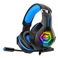 Ozeino Gaming Headset for PS4 PS5 PC, Over-Ear Headphones with Surround Sound & RGB Light for Xbox Switch Mac Laptop