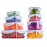 D.Perlla Food Containers, Lunch Box, 8 Pieces Plastic Airtight Food Storage Containers, with Lids, Leak Proof, Microwave and Freezer Safe, BPA Free Food Containers(8 Containers and 8 Lids)