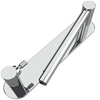 WZRUA Double Post Paper Towel Holder Under Cabinet, Self Adhesive or Screw in Paper Towel Holder for Kitchen Bathroom SUS304 Stainless Steel