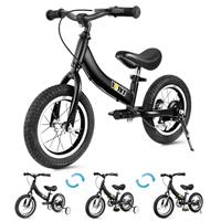 YBIKE Balance Bike 2 in 1,The Dual Use of a kids' Balance Bikes and Kids Bike, for 2 3 4 5 6 7 Years Old -12 14 16 Inches with Training Theory, Brake, Pedal