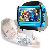 ViMOQi iPad Holder for Car Headrest, Universal Tablet Stand for Kids, Compatible with 7~11 Screens, Gooseneck, Headrest Mount, Silicone & Elastic Strap