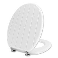 Angel Shield Wooden Toilet Seat Antibacterial Adjustable Hinges Toilet Seat Fits Never Slips for Bathroom