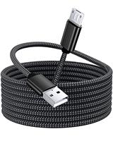 Micro USB Cable 3M, Long Android Charger Cable, Micro Charging Cable Nylon Braided, Compatible With Samsung S7/ S6/ S5, ps4 controller charger cable, Kindle Fire, Sony, HTC, LG