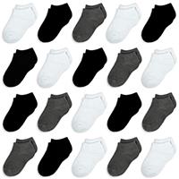 SPTRAMLE Boys Socks 18 Pairs, Baby Kids Breathable Crew Scho