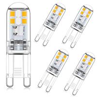 DAIHHZA G9 LED Bulbs 2W Warm White 2700K Equivalent to 10W 20W G9 Halogen Bulbs, 360 Beam Angle, Non Dimmable, Non Flicker, Bi-pin G9 Socket, 220-240V AC G9 LED Energy Saving Lamps