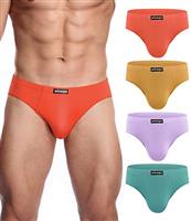 wirarpa Men's Modal Briefs Underwear Soft Microfibre Underpants No Front Silky Touch Slips Covered Waistband Multipack