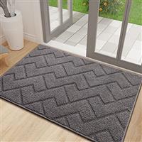 Biscpro Door Mat DoorMat Indoor Washable,Doormat Indoor Dirt Trapper Non-slip,Absorbent Inside Entrance Rug Mat for Entryway,Patio,Garden,Laundry Room,Pets