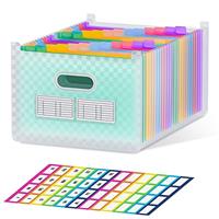 ThinkTex 26 Pockets Expanding File Folder, Upright & Open Top, A-Z Colorful Tabs, Larger Capacity Accordian Folder, Teacher Supplies