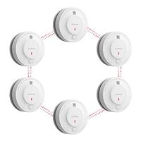 X-Sense Wireless Interlinked Smoke Alarm Detector with Sealed 10-Year Battery, Interconnected Fire Alarm Conforms to EN 14604 Standard, Link+, SD19-W, 1-Pack