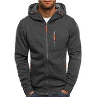 Sprifloral Mens Hoodie Sweatshirt Full Zip up Long Sleeve with Pockets Hooded Jacket M-3XL
