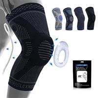 Professional Knee Support for Men/Women, Anti Slip Knee Brace Compression Sleeve with Patella Gel Pads & Side Stabilizers for Arthritis,Knee Pain,Meniscus Tear,ACL,Running,Sports,Joint Pain Relief
