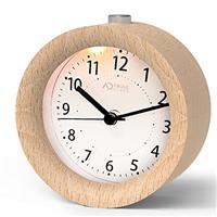 aboveClock alarm clock bedside, no ticking bedside clock, night light, snooze, analog clock silent