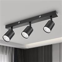 Dehobo Ceiling Spotlight Indoor in Matt Black - 3 Adjustable Spot Lights GU10 Industrial 3 Way Light Ceiling Spot Light for Kitchen Lounge Bedroom Dining Room