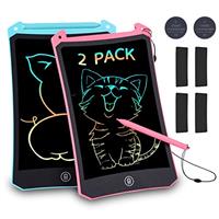 PINKCAT 8.5in LCD Writing Tablet - Colorful Screen Doodle Scribbler Pad Drawing Board Learning Educational Toys - Gift for Kids 3-6 7 8 9 Years Old Girl Boy