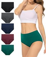 Benirap Underwear Women High Waisted Knickers for Women Cotton Womens Knickers Ladies Panties Briefs Full Back Coverage Comfy Multipack of 5