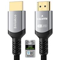 Sniokco 2024 Newest 10K 8K 4K HDMI 2.1 Cable 1M, Certified 48Gbps Ultra High Speed Braided HDMI Cable, Support Dynamic HDR, eARC, Dolby Atmos, 8K@60Hz, HDCP 2.2 2.3, Compatible with HDTV Monitor