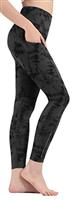 Leovqn High Waist Gym Leggings for Women with Side Pockets Stretch Yoga Pants for Workout Running Sports