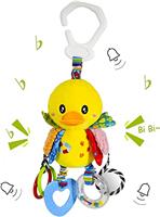 Funsland Infant Car Seat Toys - Hanging Spiral Toys for Baby Girl, 3-12 Months, Sensory Early Education Fox Theme