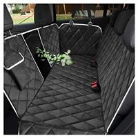 VSPETCC Dog Car Seat Cover,100% Waterproof with Mesh Window And Storage Pocket,Durable Scratchproof Nonslip Dog Hammock with Universal Size Fits for Cars/Trucks/SUV