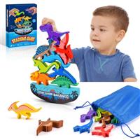 DejaNard Gifts for 3 4 5 6 Year Old Girls Boys, Wooden Stacking Toys for 3+ 3 4 5 6 Year Old Boys Dinosaur Toys for Boys Age 3-9 Building Blocks Educational Toys Games for 3 3+ 4 5 5+ 6 Year Olds