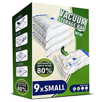 Storage Master Space Saver Bags for Travel and Home Reusable Vacuum Storage Bags Save 80% More Storage Space Work with Vacuum Cleaner