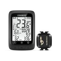 COOSPO Bike Computer GPS Wireless, ANT+ Cycling Computer with Bluetooth, Multifunctional Bicycle Computer GPS with 2.4 LCD Screen, Bike Speedometer with Auto Backlight IP67