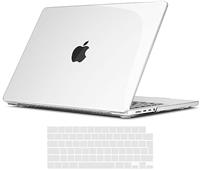 TECOOL Case compatible with MacBook Air/Pro, Plastic Snap On Hard Shell Cover & UK EU Keyboard Protector