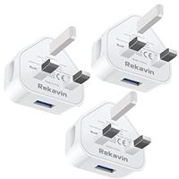 USB Plug Charger,2 Pack 4 Port Multi USB Plug Adapter UK 25W/5A Wall Charger Mains with Smart IC Fast Charging for iPhone 11 pro Max XS XR X SE2020 10 8 7 6 ipad,Samsung S10 S9 S8 S7,Huawei