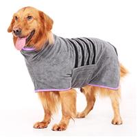 HezzLuv Microfibre Dog Towel Dog Bathrobe Super Absorbent Dog Drying Coats Pet Bathrobe Towels For Medium And Large Dogs, Quick Drying, Adjustable, For Pets Dogs And Cats