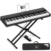 MUSTAR Digital Piano 88 Semi Weighted Keys with Stand Touch Sensitivity, Full Size Keyboard for Birthday Holiday Gifts, Bluetooth Connection, Portable Case, Sustain Pedal