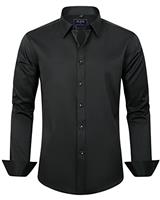 J.VER Men's Long Sleeve Stretch Dress Shirt Non Iron Casual Business Formal Shirts S-6XL