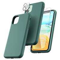 TOCOL 5 in 1 for iPhone 11 Case, with 2 Pack Tempered Glass Screen Protector + 2 Pack Camera Lens Pr