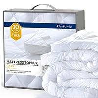 Bedbric Mattress Toppers 4 Inches Thick - Hypoallergenic Mattress Toppers with Elastic Straps