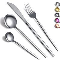 Kyraton Cutlery Set 16 Pieces,Stainless Steel Flatware Set, Silverware Set Strong Anti Rust, Dishwasher Safe, Tableware Set Serving 4 People.