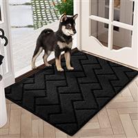 Biscpro Door Mat DoorMat Indoor Washable,Doormat Indoor Dirt Trapper Non-slip,Absorbent Inside Entrance Rug Mat for Entryway,Patio,Garden,Laundry Room,Pets
